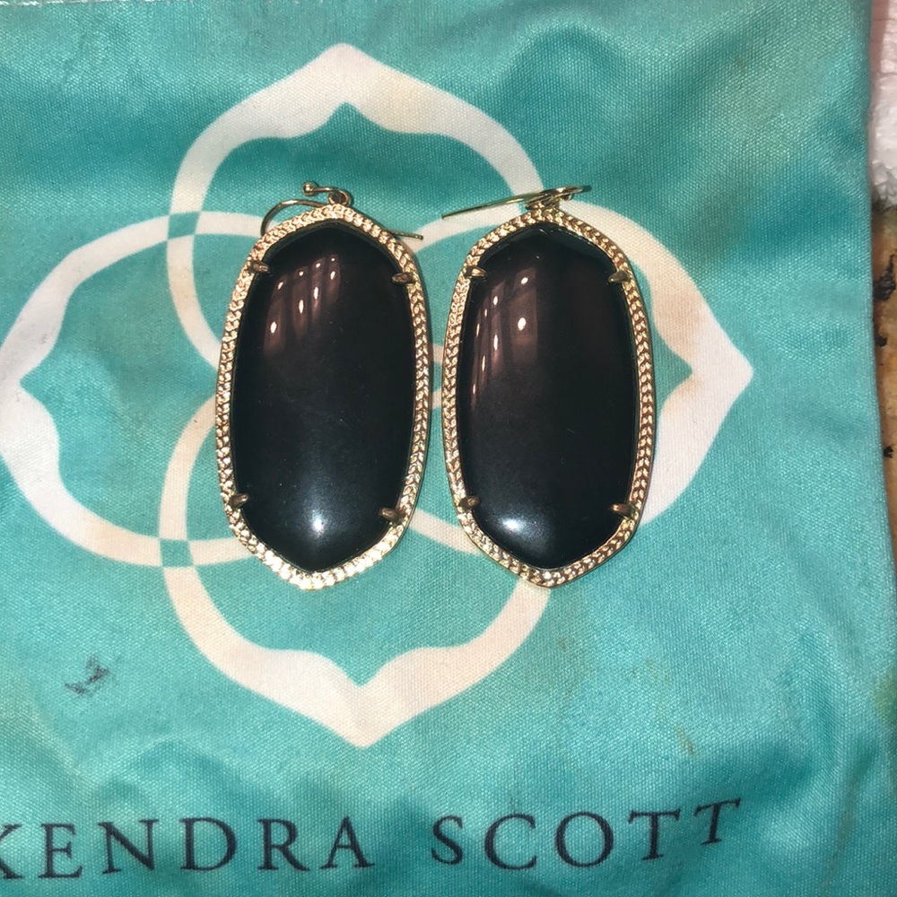 Large black and gold Kendra Scott earrings